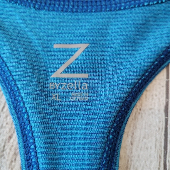 Z by Zella Striped Blue Racerback Workout Tank XL - Picture 2 of 5